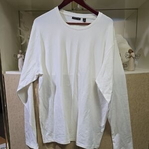Structure White Long-Sleeve Crewneck Tee